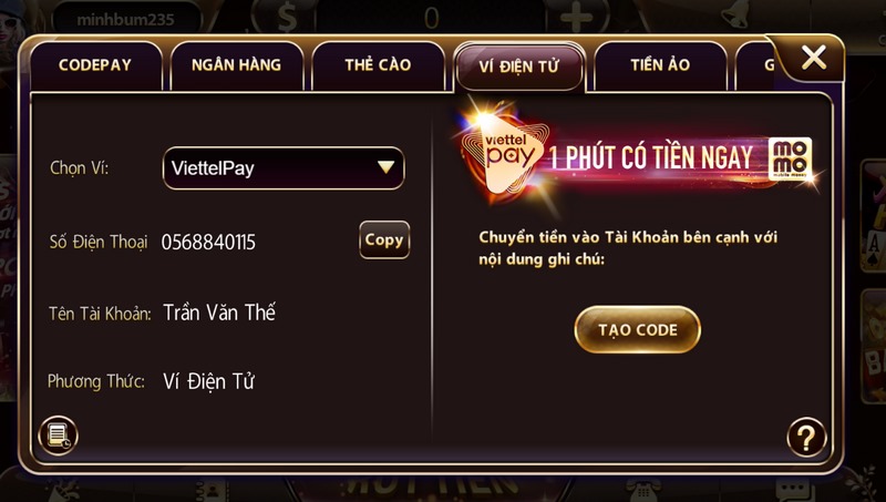 Nạp vốn chỉ 1 phút với ví điện tử siêu tiện lợi