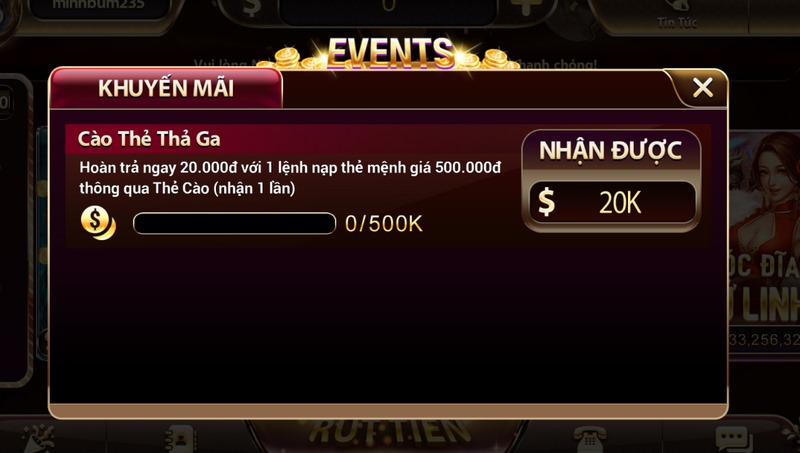 Cào thẻ thả ga là sự kiện nổi bật mà cổng game phát triển