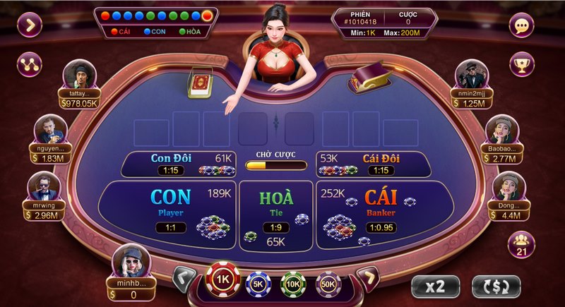 Sunwin đặc biệt nổi tiếng với siêu phẩm Baccarat Kim Tài